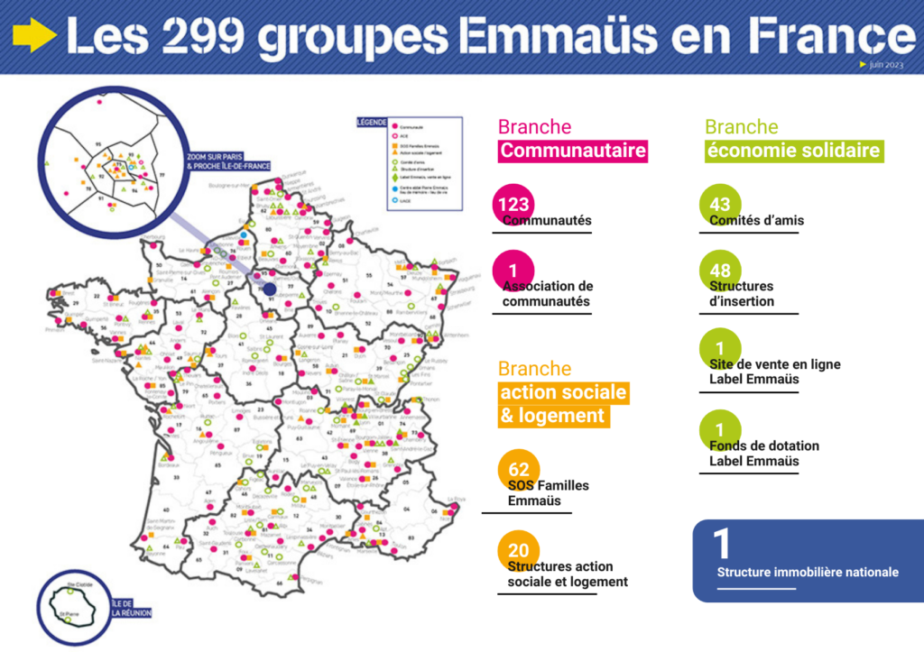 299 groupes Emmaus en France