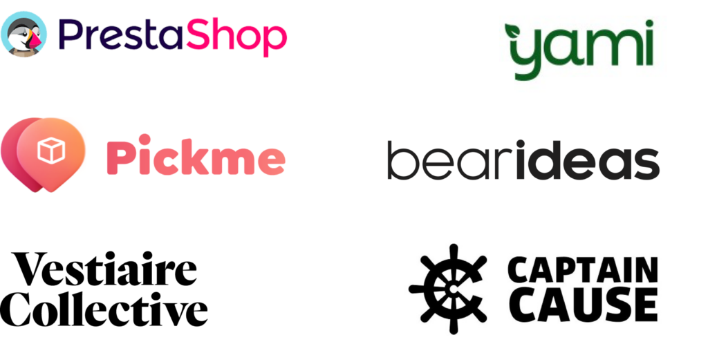 prestashop, yami, pickme, bearlideas, vestiaire collective, captain cause